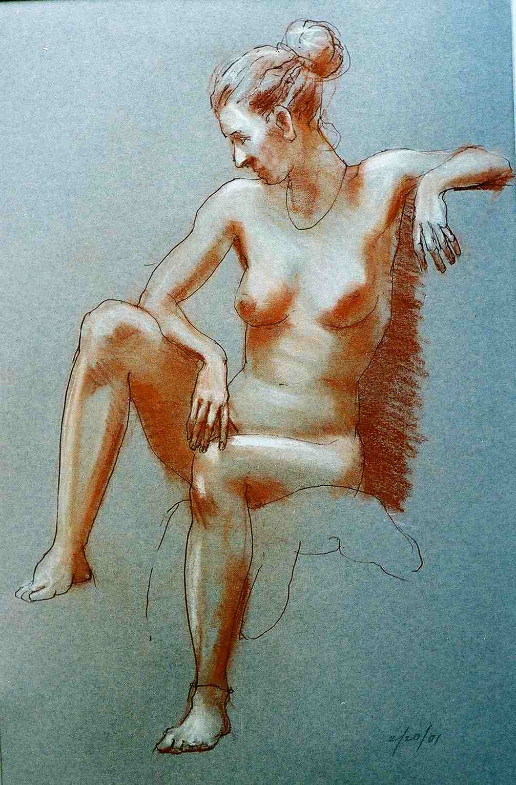 drawing called Lisa, Seated Nude