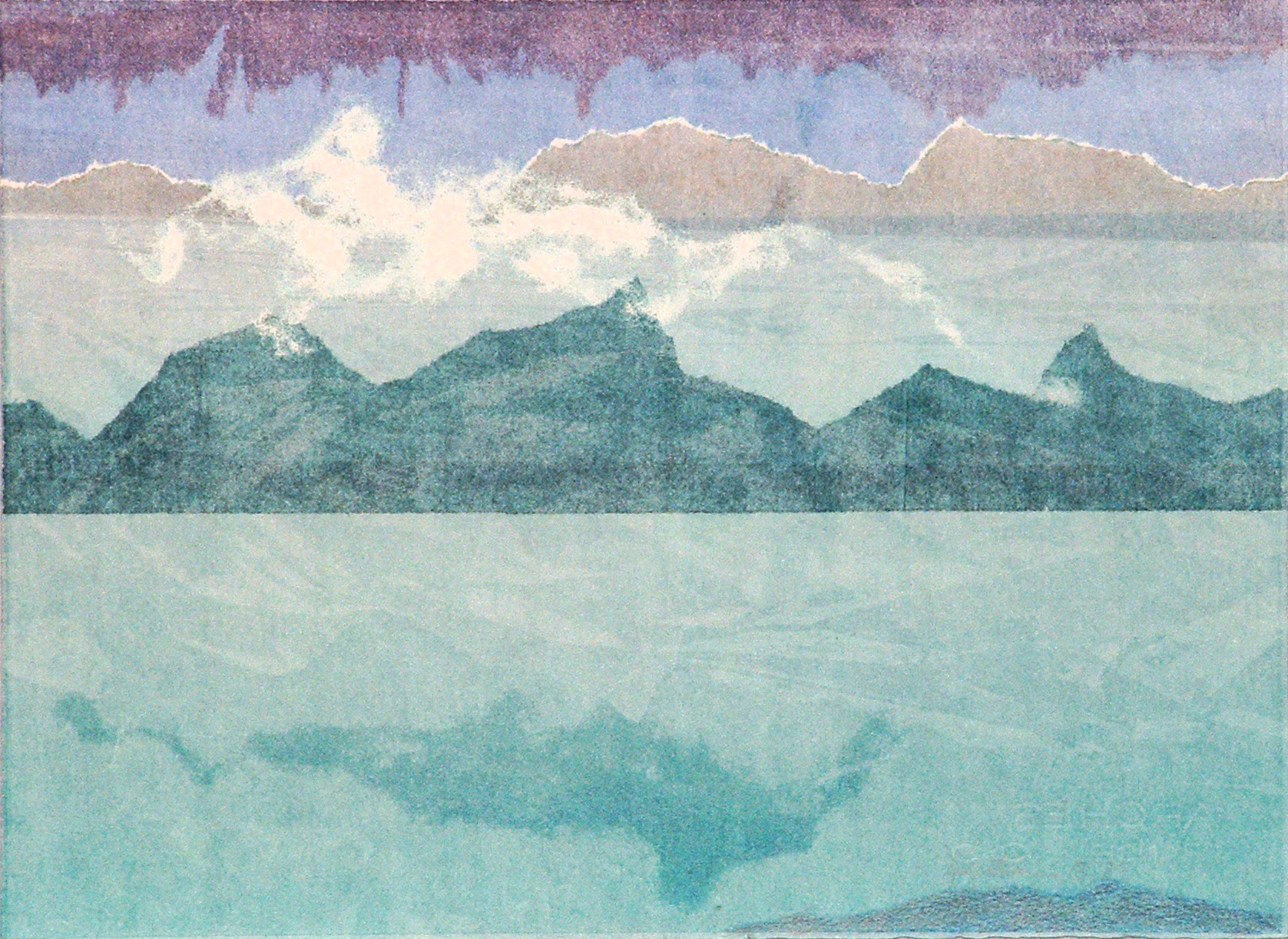 image of monotype Reflecting Skies